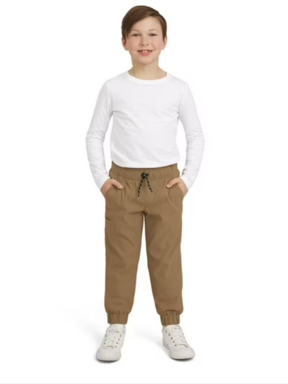 Eddie Bauer Boys Fleece-Lined Joggers — Tan Size XXL (18/20)